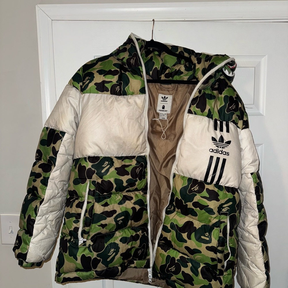 Adidas BAPE ABC Green and Black Camouflage Jacket